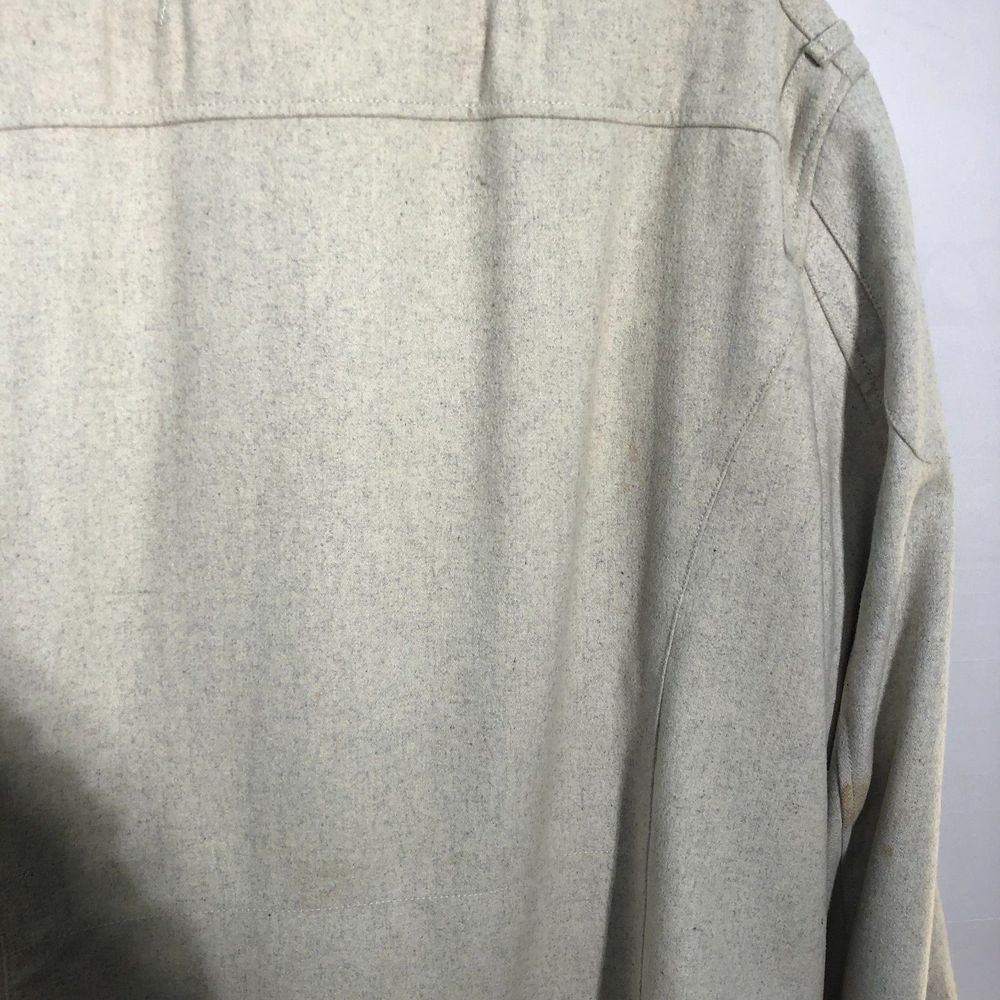 International Concepts Beige Wool Blend Full Zipped Jacket 4 Front Pockets XXL - Picture 4 of 9